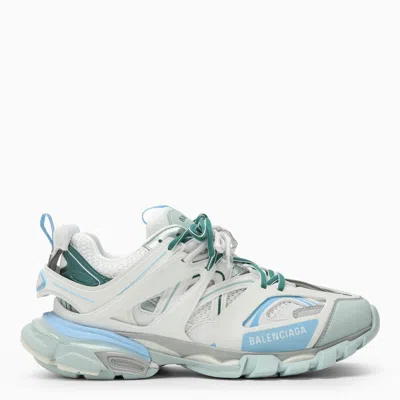 Shop Balenciaga Track White/blue/grey Mesh And Nylon Trainer