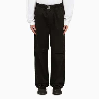 Shop Darkpark Jordan Black Wide Trousers In White
