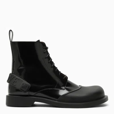 Shop Loewe Campo Black Lace-up Boots