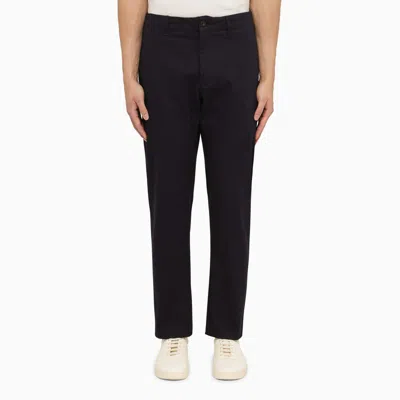 Department Five Department 5 Navy Cotton Chino Trousers In Blue