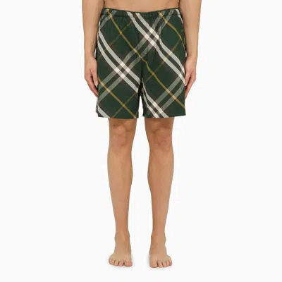 Shop Burberry Green Check Pattern Costume