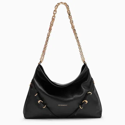 Shop Givenchy Medium Voyou Chain Bag In Black Leather