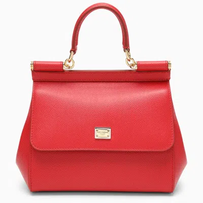 Shop Dolce & Gabbana Red Sicily Small Handbag