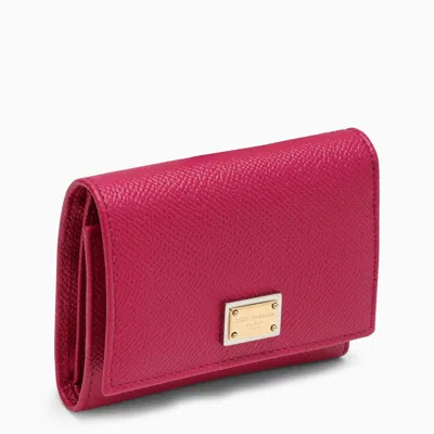 Shop Dolce & Gabbana Cyclamen-coloured Small Dauphine Wallet In Purple