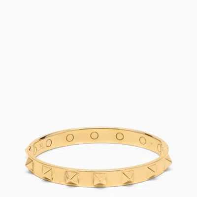 Shop Valentino Gold-plated Bangle Rockstud Metal Bracelet