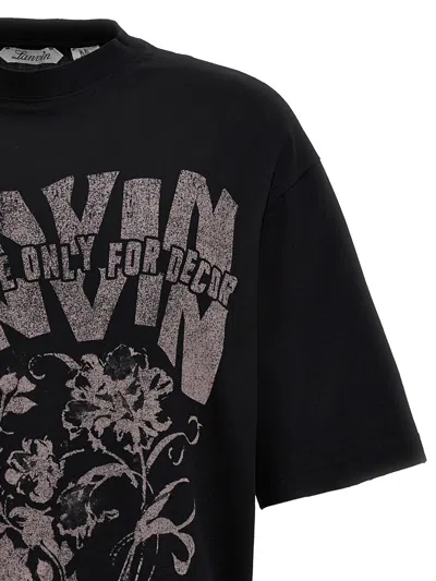 Shop Lanvin Printed T-shirt In Black