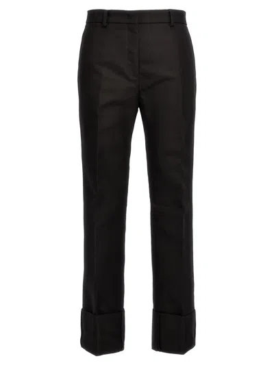 Shop N°21 Maxi Turn-up Trousers In Black