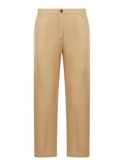 Shop Nine In The Morning Pants Lavinia In Nude & Neutrals