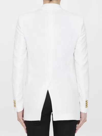 Shop Tagliatore Bertha Jacket In White