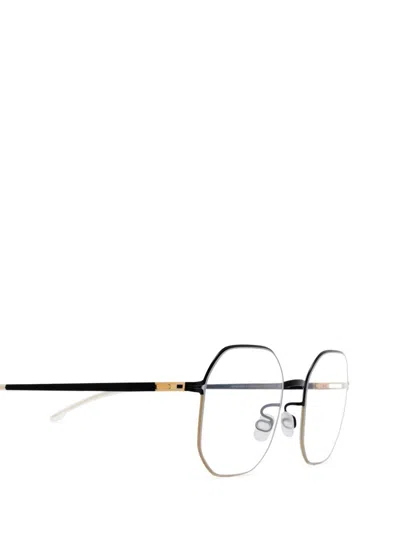 Shop Mykita Eyeglasses In Gold/jet Black