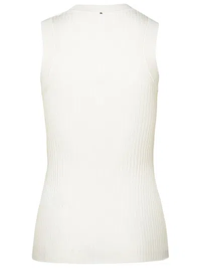 Shop Sportmax White Cotton Tank Top