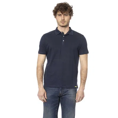 Shop Distretto12 Blue Cotton Polo Shirt
