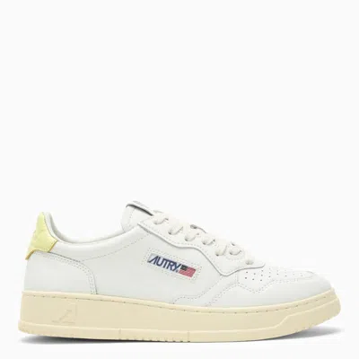 Shop Autry Medalist White/lime Sneakers In Multicolor