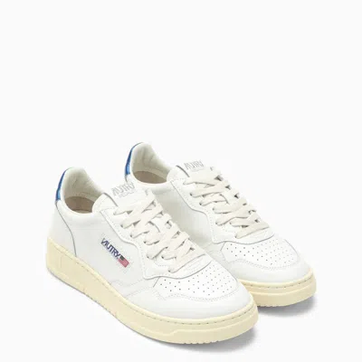 Shop Autry Medalist White/metallic Blue Sneakers In Multicolor