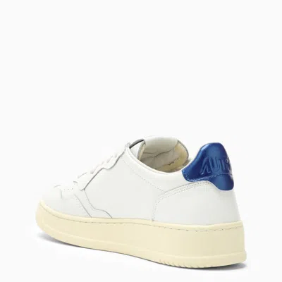 Shop Autry Medalist White/metallic Blue Sneakers In Multicolor