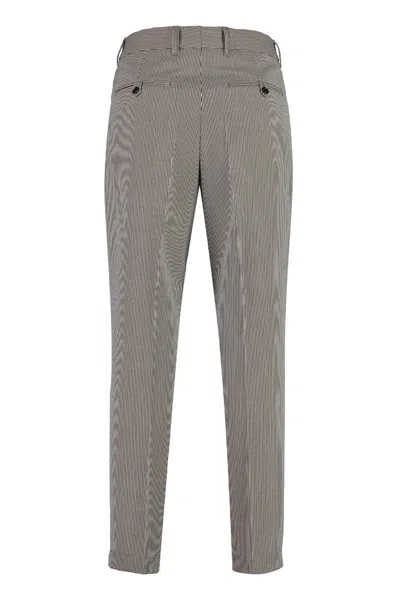 Hugo Boss Houndstooth-pattern Trousers In Beige