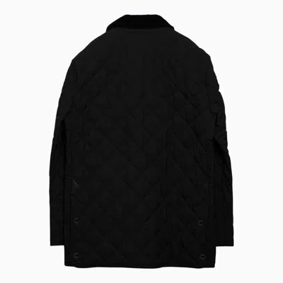 Shop Burberry Country Jacket In Quilted Twill In Black