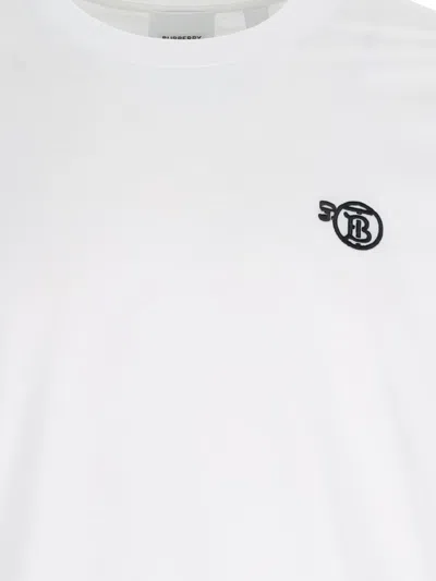 Shop Burberry T-shirts And Polos In White