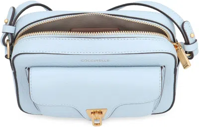 Shop Coccinelle Beat Soft Mini Leather Crossbody Bag In Blue