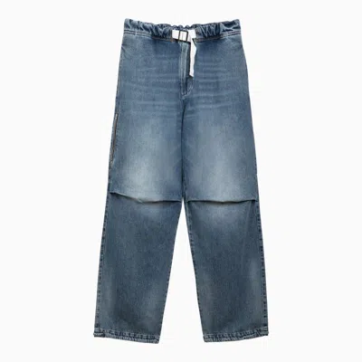 Shop Darkpark Jordan Denim Wide Jeans In Blue