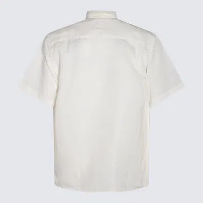 Shop Diesel White Linen Shirt