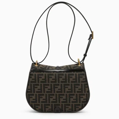 Shop Fendi C'mon Medium Bag In Jacquard Ff Fabric In Brown