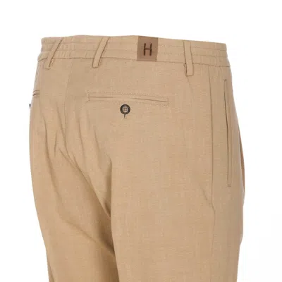 Shop Hōsio Hosio Trousers In Beige