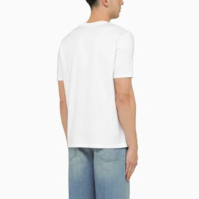 Shop Maison Kitsuné T-shirt With Logo Patch In White
