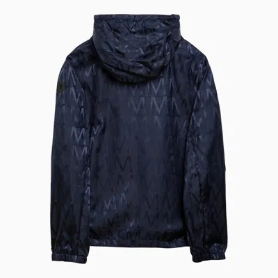 Shop Moncler Lightweight Reversible Navy Blue Nylon Jacket In Pink