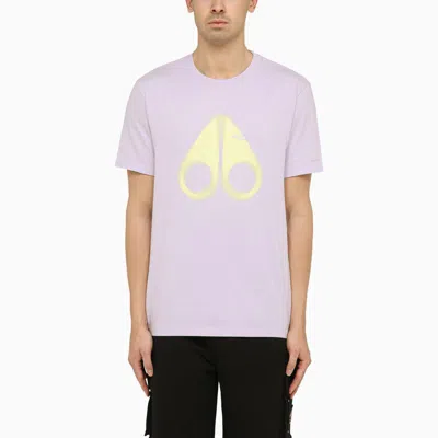 Shop Moose Knuckles Orchid-coloured T-shirt With Logo Print In Purple