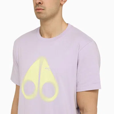 Shop Moose Knuckles Orchid-coloured T-shirt With Logo Print In Purple