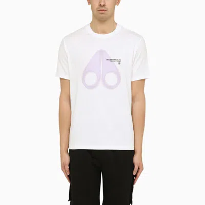 Shop Moose Knuckles T-shirt With Logo Print In White