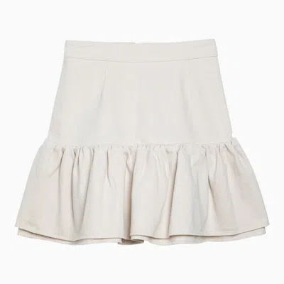Shop Patou Flounced Mini Skirt In White