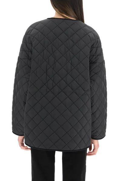 Shop Totême Toteme Quilted Boxy Jacket In Black