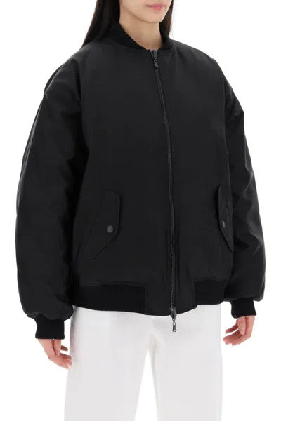 Shop Wardrobe.nyc Reversible Bomber Jacket In Black