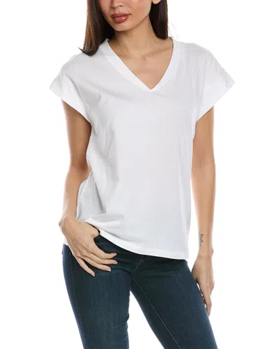 Shop Jones New York Extended Shoulder T-shirt In White