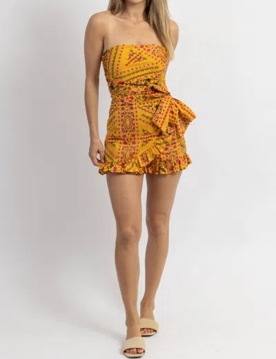 Olivaceous Layla Summer Romper In Yellow In Yellow