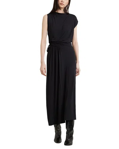 Shop Modern Citizen Tyra Asymmetric Ruched Tank Dress In Black