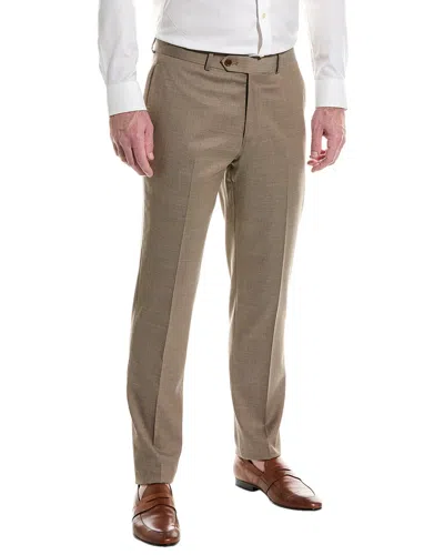 Shop Brooks Brothers Slim Wool Suit Pant In Brown