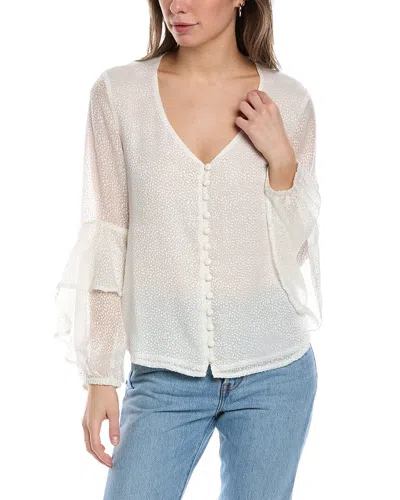 Walker & Wade Walker&wade Bardot Silk Top In White