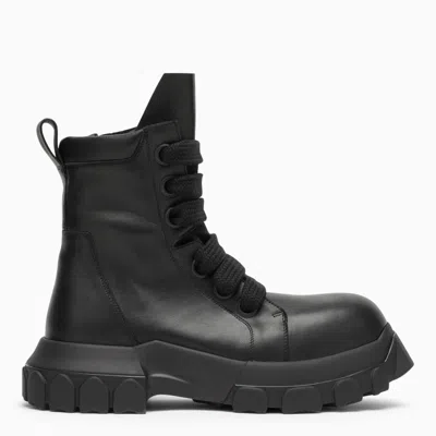 Shop Rick Owens | Black Leather Lace-up Boot