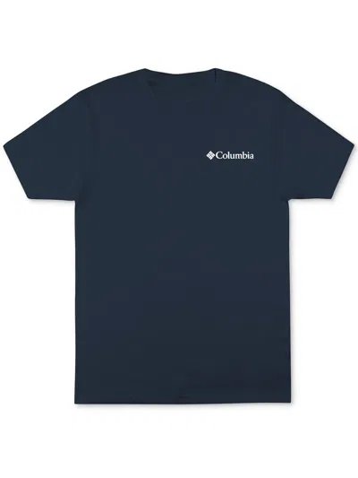 Shop Columbia Sportswear Mens Logo Graphic Shirts & Tops In Blue