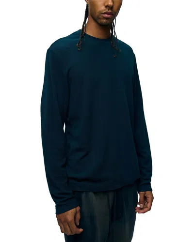 Shop Cotton Citizen Hendrix Henley Shirt In Blue