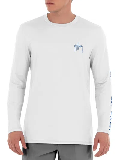 Shop Guy Harvey Mens Moisture Wicking Logo T-shirt In White