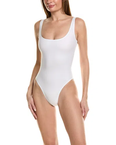 Shop Norma Kamali Low-back One-piece In White