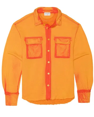 Shop Cotton Citizen Bronx Button-down Shirt In Orange