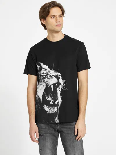 Shop Guess Factory Eco Lex Lion Tee In Black