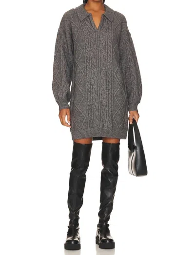 Shop Bb Dakota Debbie Sweater Dress In Heather Grey