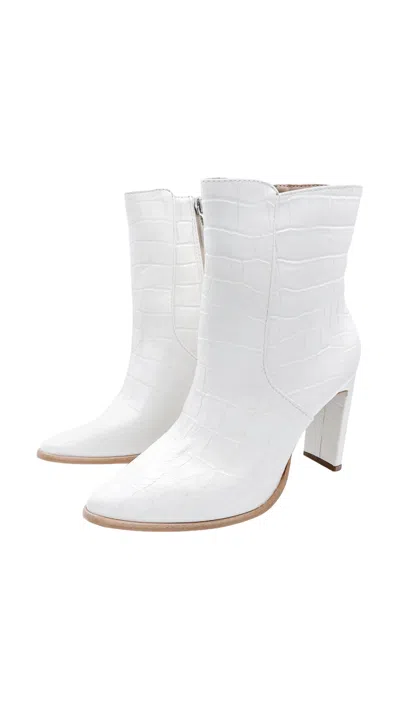 Shop Kaanas Chicago Heel Booties In White