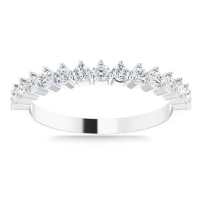 Pompeii3 3/8ct Round Cut Designed Anniversary Band 14k Gold Lab Grown In Multi